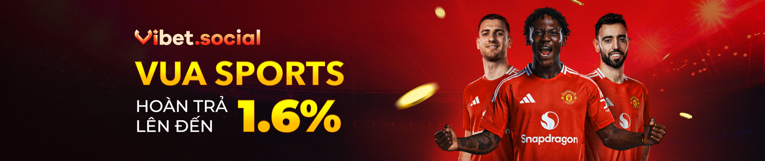 Vua sports hoàn trả lên đến 1.6%